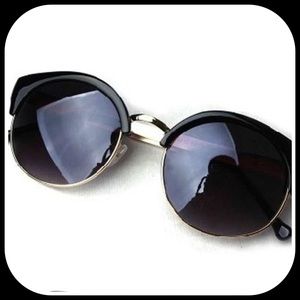 cat eye circle sunglasses